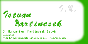 istvan martincsek business card